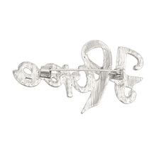 Load image into Gallery viewer, Brooch Silver Pink Ribbon Hope Pin for Women
