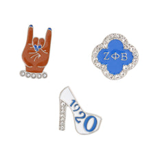 Load image into Gallery viewer, Blue White 3 Pcs Sorority Pins
