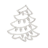 Brooch Silver Xmas Tree Bling Pin for Women