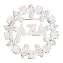 Load image into Gallery viewer, AKA Brooch Pink Green AKA Pearl Pin
