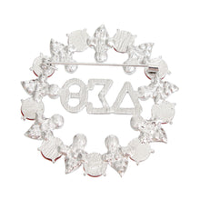 Load image into Gallery viewer, DST Brooch Red White Delta Pearl Pin for Women
