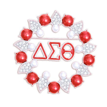 Load image into Gallery viewer, DST Brooch Red White Delta Pearl Pin for Women
