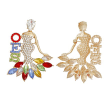 Load image into Gallery viewer, OES Sorority Elegant Dress Woman Gold Brooch
