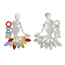 Load image into Gallery viewer, OES Sorority Elegant Dress Woman Silver Brooch
