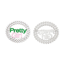 Load image into Gallery viewer, AKA Sorority White  Pearl Pretty Girl Brooch

