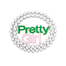 Load image into Gallery viewer, AKA Sorority White  Pearl Pretty Girl Brooch
