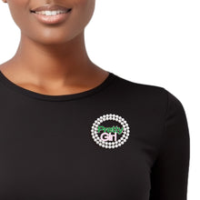 Load image into Gallery viewer, AKA Sorority White  Pearl Pretty Girl Brooch
