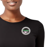 AKA Sorority White  Pearl Pretty Girl Brooch