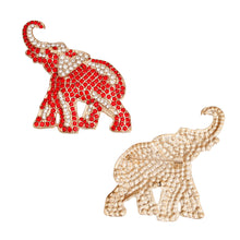 Load image into Gallery viewer, DST Sorority Gold and Red Full Elephant Brooch

