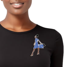 Load image into Gallery viewer, ZPB Sorority Glam Gal Shopping Brooch for Women
