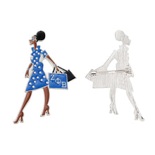 Load image into Gallery viewer, ZPB Sorority Glam Gal Shopping Brooch for Women
