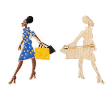 Load image into Gallery viewer, SGRHO Sorority Glam Gal Shopping Brooch for Women
