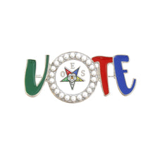 Load image into Gallery viewer, OES Sorority VOTE Brooch Pin for Women

