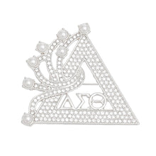 Load image into Gallery viewer, DST Sorority Silver Delta Brooch Pin for Women
