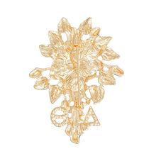 Load image into Gallery viewer, DST Sorority Purple Violets Gold Brooch for Women
