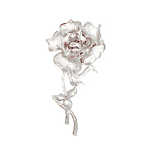 Load image into Gallery viewer, DST Sisterhood Sparkle Red Rose Blooming Brooch
