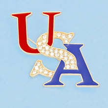 Cargar imagen en el visor de la galería, Brooch USA Firework Fashion American Gold Pin
