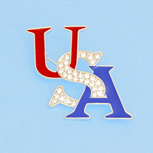 Cargar imagen en el visor de la galería, Brooch USA Firework Fashion American Silver Pin
