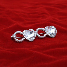 Cargar imagen en el visor de la galería, Brooch Iconic Silver Heart and Pearl Stud Coco Pin
