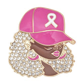Breast Cancer Supportive Sister Gold Glam Brooch