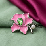 Alpha Kappa Alpha Pink Enamel Flower Brooch Pin