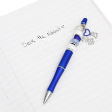 Load image into Gallery viewer, ZPB Sorority Bling Bead and Charm Blue Pen
