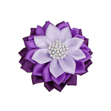 Cargar imagen en el visor de la galería, Brooch Power Purple Flower Pearl Clip and Pin
