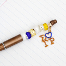 Cargar imagen en el visor de la galería, SGRHO Sorority Bling Bead and Charm Gold Pen
