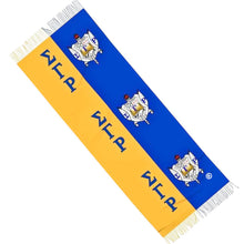 Load image into Gallery viewer, Sigma Gamma Gold Blue Shield Fashion Shawl Scarf
