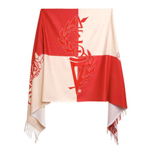 Load image into Gallery viewer, DST Sorority Red Cream Block Fashion Shawl Scarf
