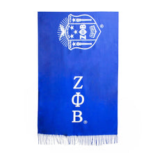 Load image into Gallery viewer, ZPB Sorority Blue Shield Fashion Shawl Scarf

