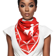 Load image into Gallery viewer, DST Sorority Lady Fortitude Red Square Scarf
