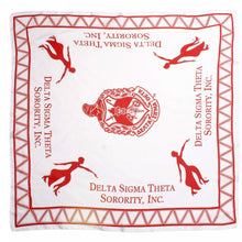 Load image into Gallery viewer, DST Sorority Lady Fortitude White Square Scarf
