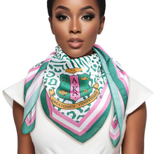 Load image into Gallery viewer, AKA Sorority Animal Print Square Scarf for Women
