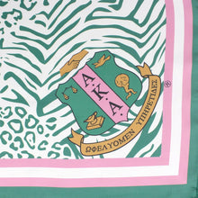 Load image into Gallery viewer, AKA Sorority Animal Print Square Scarf for Women
