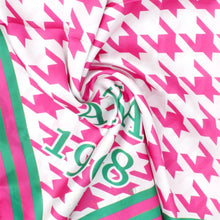 Load image into Gallery viewer, AKA Sorority Houndstooth Square Scarf for Women

