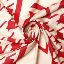 Load image into Gallery viewer, DST Sorority Crimson Cream Houndstooth Shawl Scarf
