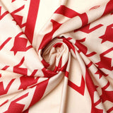 DST Sorority Crimson Cream Houndstooth Shawl Scarf
