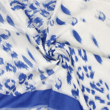Load image into Gallery viewer, ZPB Sorority Blue White Leopard Structured Kimono
