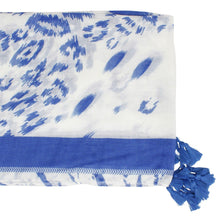 Load image into Gallery viewer, ZPB Sorority Blue White Leopard Structured Kimono
