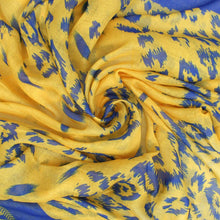Load image into Gallery viewer, SGRHO Soror Yellow Blue Leopard Structured Kimono
