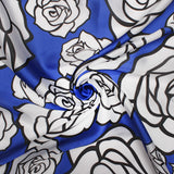ZPB Blue and White Rose Square Sorority Scarf