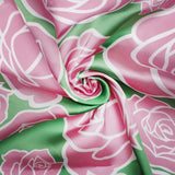 AKA Pink and Green Rose Square Sorority Scarf