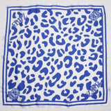 ZPB Blue and White Leopard Square Sorority Scarf