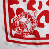 DST Red and White Leopard Square Sorority Scarf
