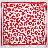 DST Red and White Leopard Square Sorority Scarf