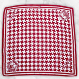 DST Red White Houndstooth Square Sorority Scarf