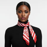 DST Red White Houndstooth Square Sorority Scarf