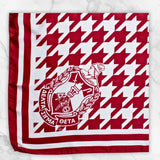 DST Red White Houndstooth Square Sorority Scarf