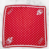DST Red and White Polka Dot Square Sorority Scarf